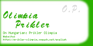 olimpia prikler business card